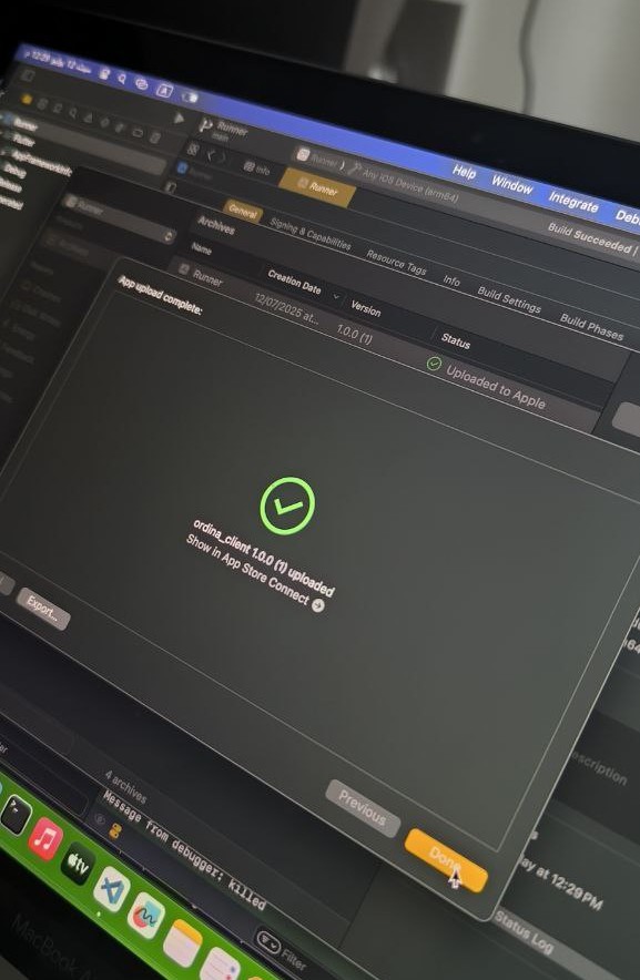 Successful submission of Ordina iOS App
